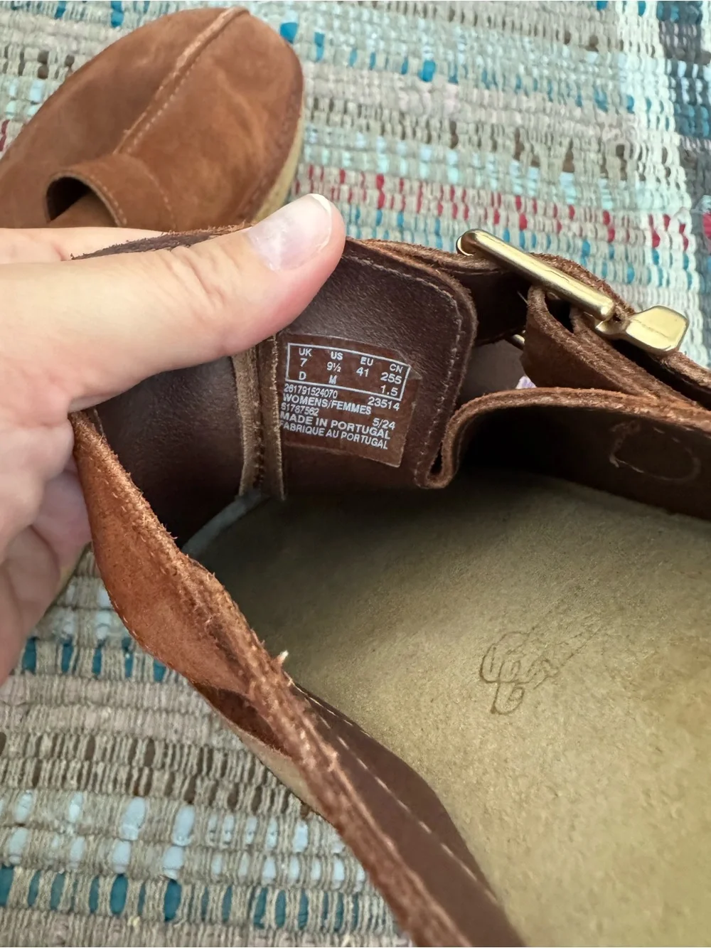 Clarks Suede Trek Wedge Mules